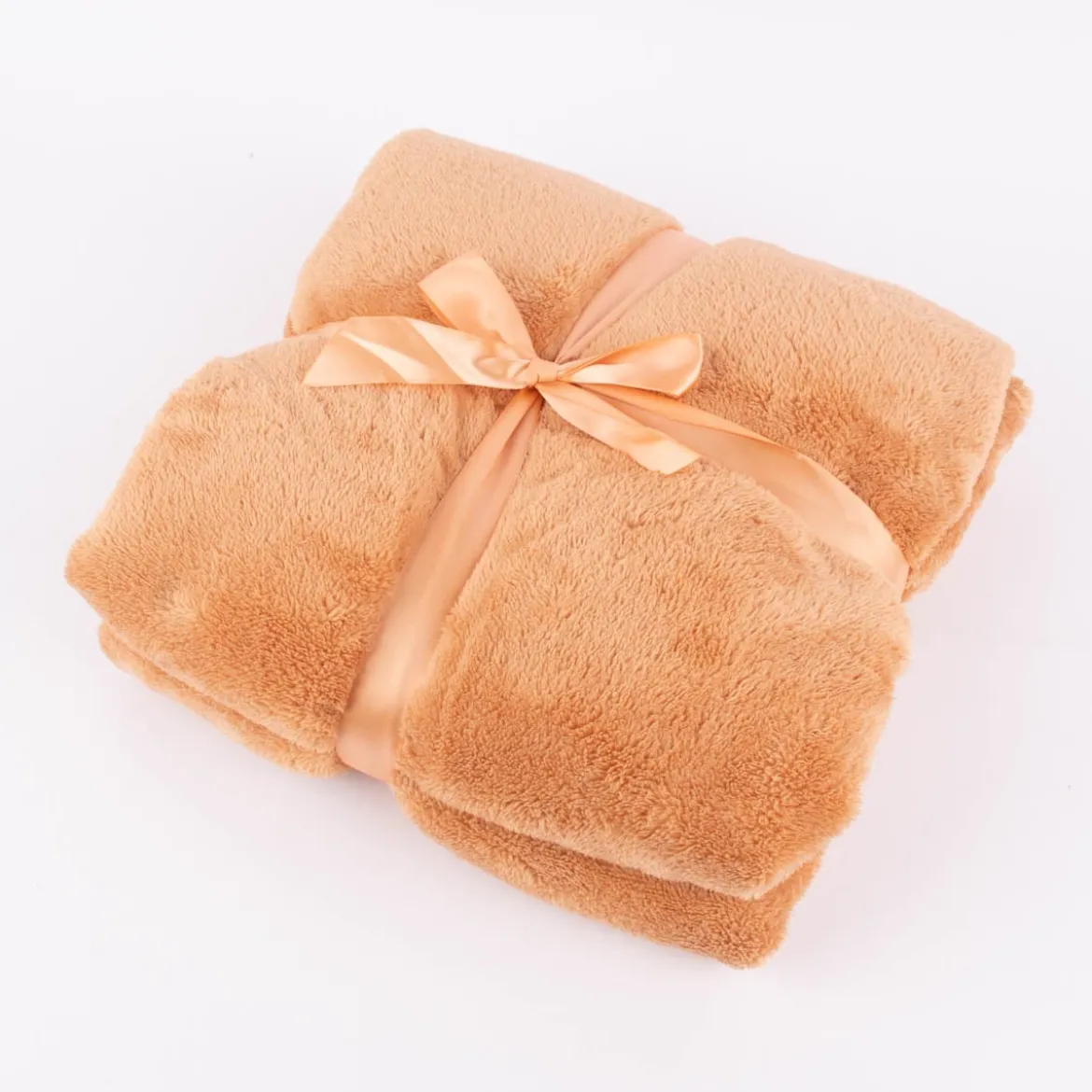 Kuscheldecke Justin aus Mikrofaser lachsorange XL150x200cm