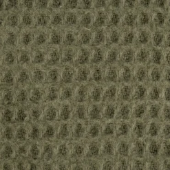Kuscheldecke mit Waffelstruktur und Fransen grün 150x200cm