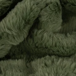 Kuscheldecke zweilagig aus Polyesterplüsch einfarbig khaki grün 130x160cm