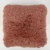 Kuschelkissen Frieda Flokati Schaffell-Optik altrosa 45x45cm