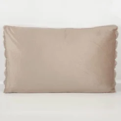 Kuschelkissen XL aus Plüschfell Streifen ecru 50x80cm