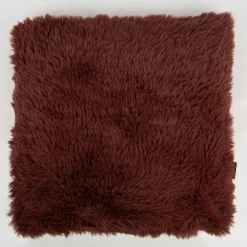 Kuschelkissen zweiseitig Plüsch & Velours marsala 45x45cm