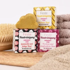 Lamazuna Feste Gesichtsreinigung mit Hibiskus für trockene und empfindliche Haut 25g