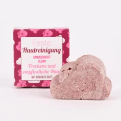 Lamazuna Feste Gesichtsreinigung mit Hibiskus für trockene und empfindliche Haut 25g