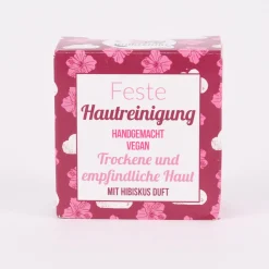 Lamazuna Feste Gesichtsreinigung mit Hibiskus für trockene und empfindliche Haut 25g
