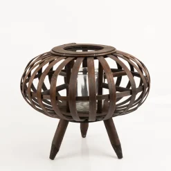 Laterne aus Holzgeflecht mit 3 Beinen 34x29cm von Clayre & Eef