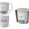 La Vida Kinder Becher Bärenstark Bär Porzellan grau weiß blau 7,4x6,8cm