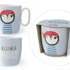 La Vida Kinder Becher Kleiner Pirat Pinguin Porzellan hellblau 7,4x6,8cm