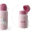 La Vida Kinder Trinkflasche mit Sportverschluss Meine Glitzerwelt Einhorn rosa pink 400ml