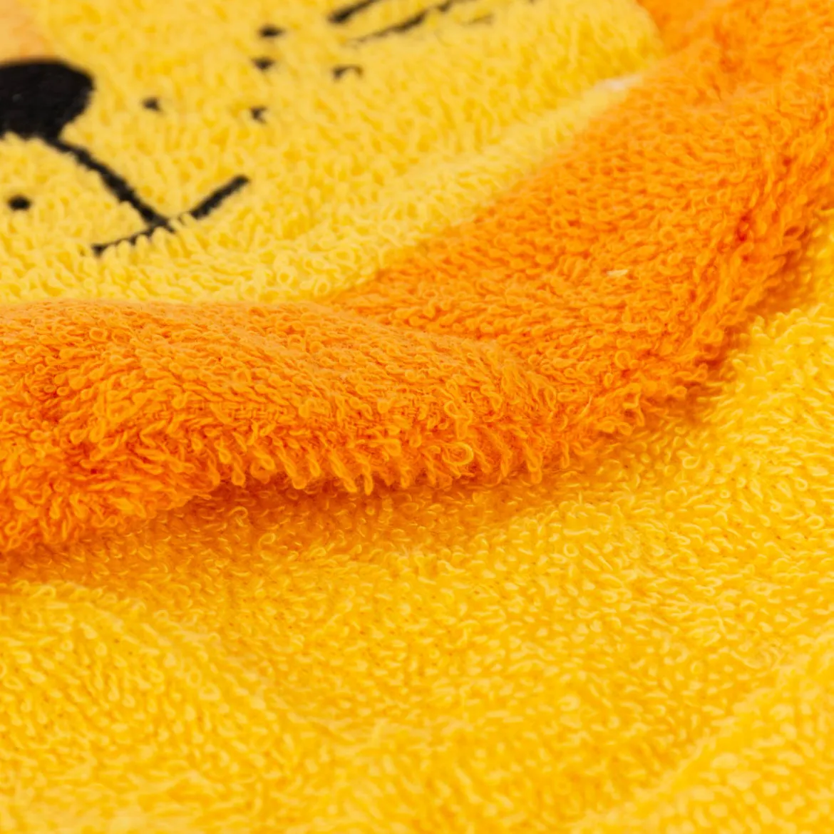 La Vida Kinder Waschhandschuh Löwe aus Baumwolle gelb orange 25x20cm