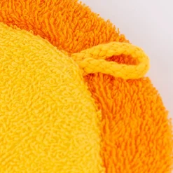 La Vida Kinder Waschhandschuh Löwe aus Baumwolle gelb orange 25x20cm