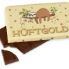 La Vida kleine Schokolade Geschenk HÜFTGOLD Faultier gelb bunt 40g