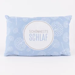 La Vida Kuschelkissen Schönheitsschlaf Pusteblumen hellblau weiß 25x40cm