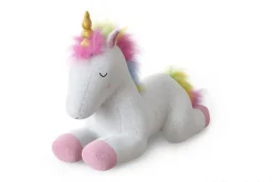 La Vida Kuscheltier Einhorn weiß bunt 28x10x18cm