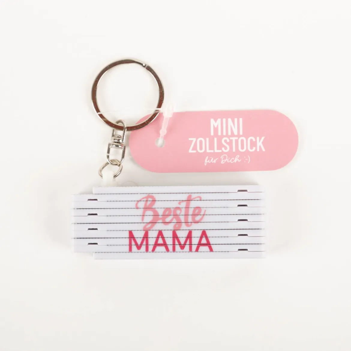 La Vida Mini-Zollstock Beste Mama weiß Schlüsselanhänger