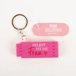 La Vida Mini-Zollstock Selbst ist die Frau pink Schlüsselanhänger