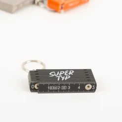 La Vida Mini-Zollstock Supertyp schwarz Schlüsselanhänger