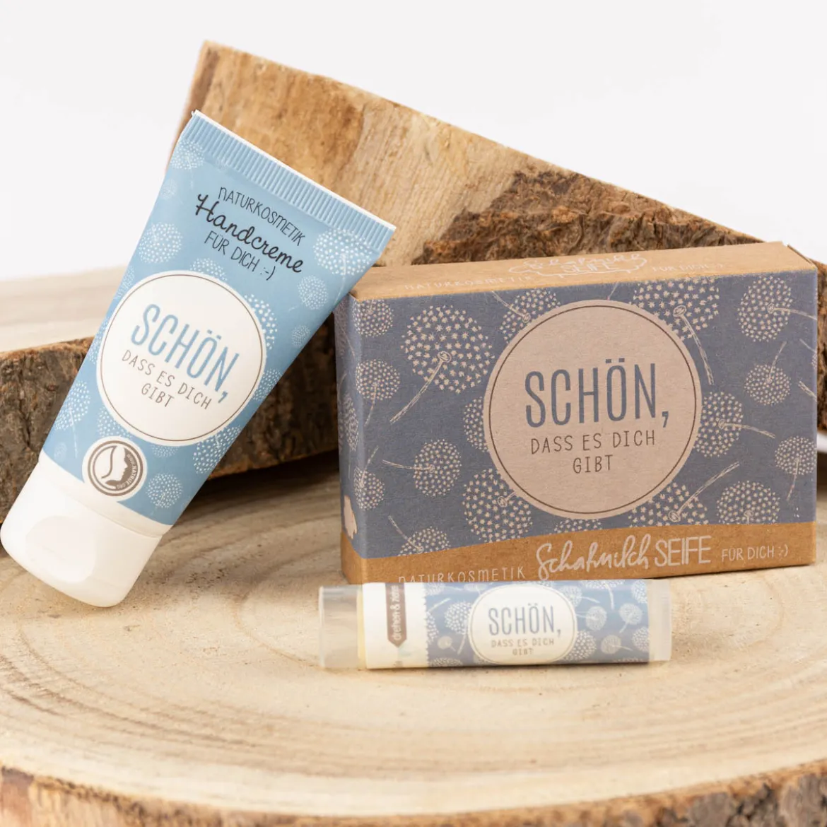La Vida Naturkosmetik Schafmilchseife Schön, dass es dich gibt Pusteblumen blau 100g