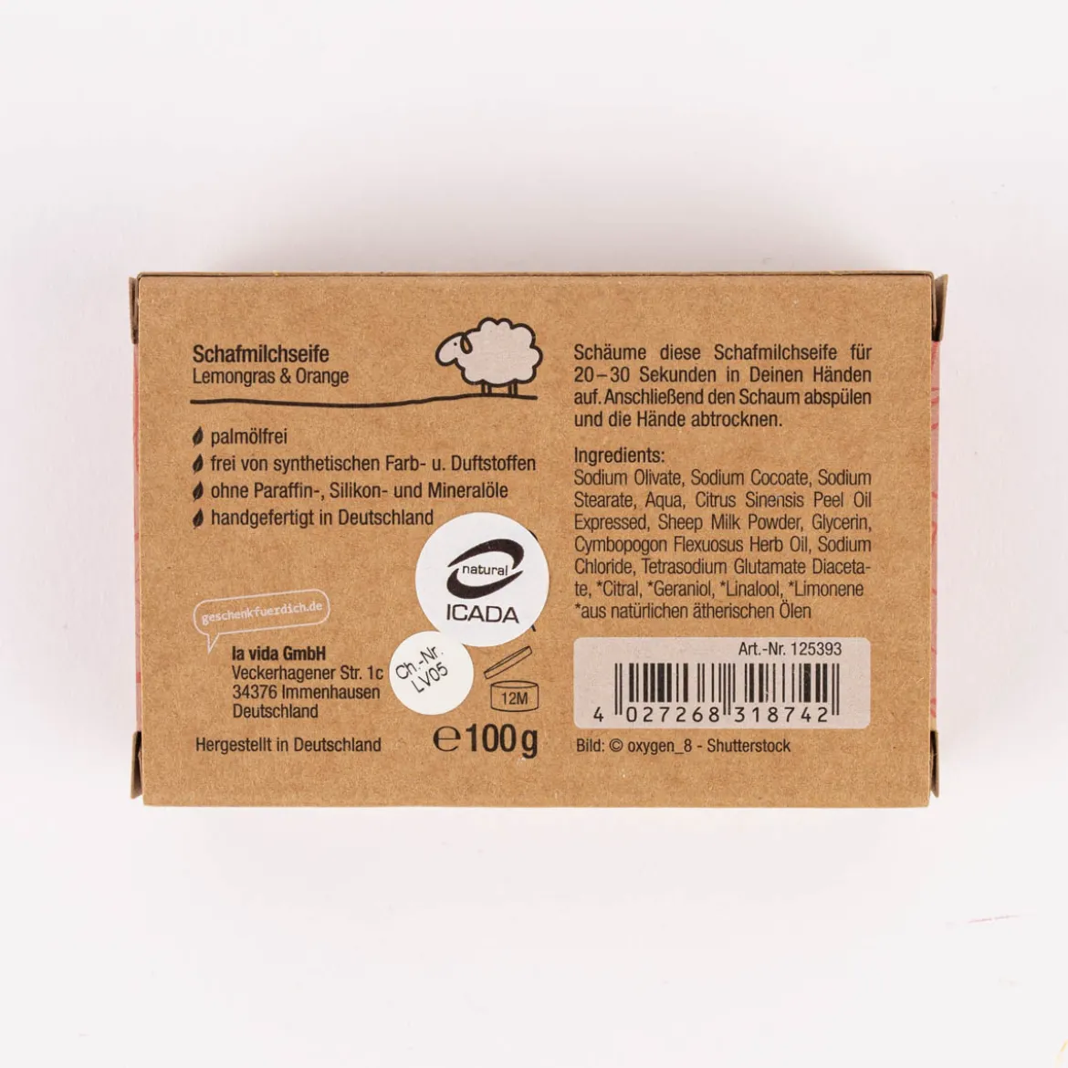 La Vida Naturkosmetik Schafmilchseife Nimm dir Zeit für dich Blüten rosa 100g