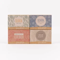 La Vida Naturkosmetik Schafmilchseife Glück für dich Blätter weiß grün 100g