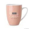 La Vida Porzellan Tasse Die beste Zeit Smiley apricot weiß schwarz 250ml