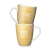 La Vida Porzellan Tasse Sterneküche Sterne goldfarbig weiß 8x10cm
