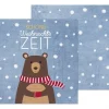 La Vida Serviette Schöne Weihnachtszeit Bär blau weiß braun 33x33cm 3lagig 20 Stück
