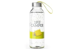 La Vida Trinkflasche mit Schraubverschluss Super Camper Zelt grün gelb 400ml
