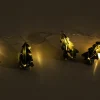 LED Lichterkette Tannenbäume grün aus Papier