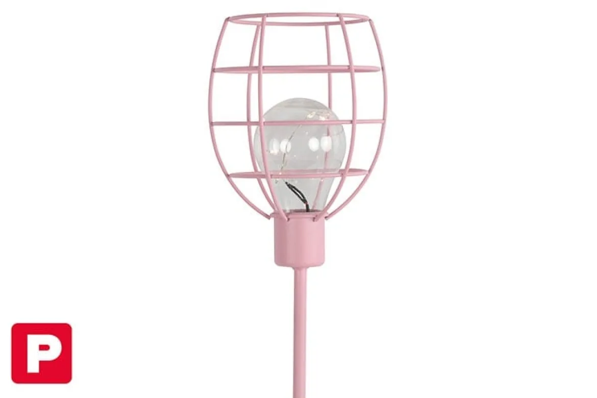 LED-Solarlampe Gartenstecker in Rosa von Countryfield 11,5x11,5x90cm