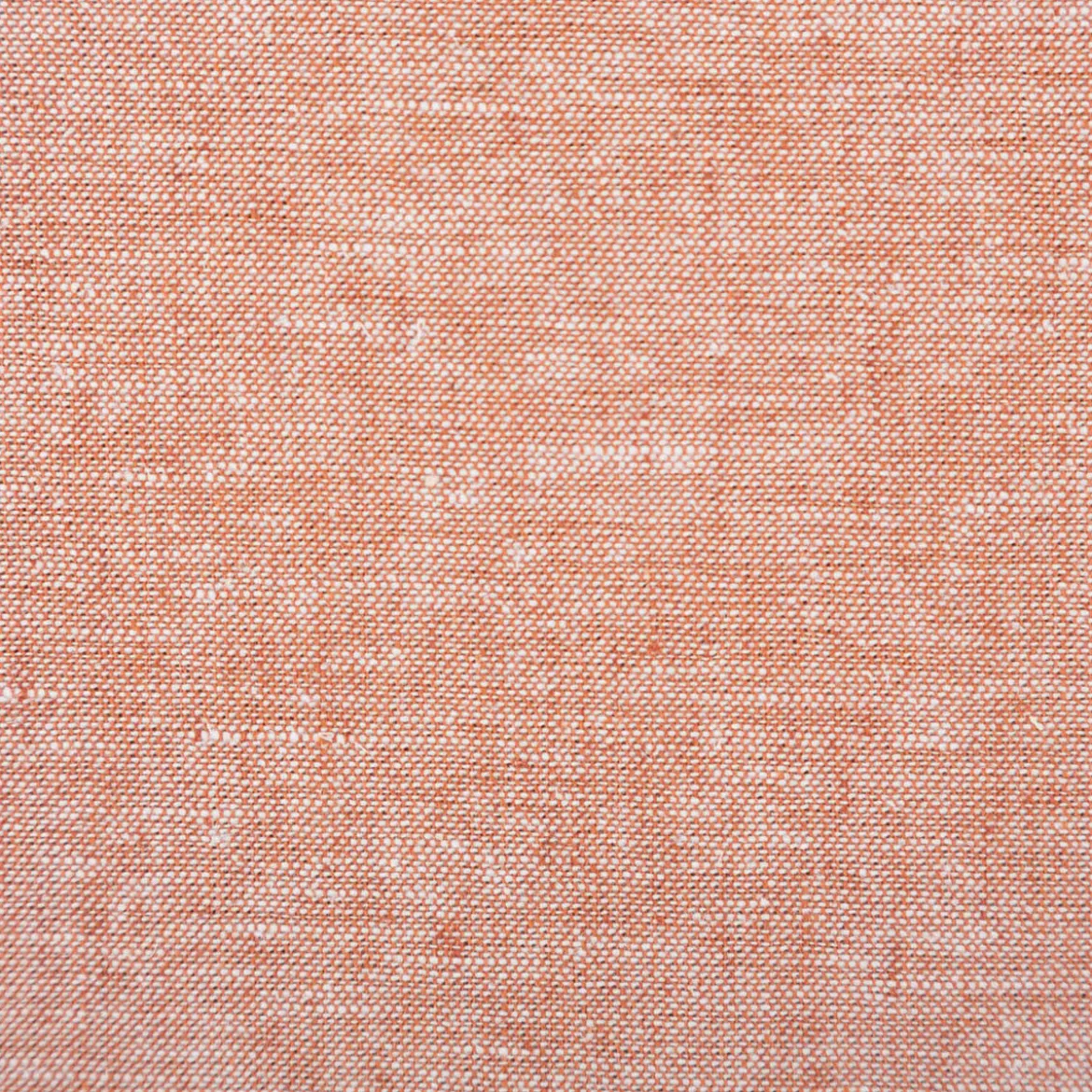 Leinen-Baumwollstoff Chambray uni meliert ziegelrot 1,38m Breite