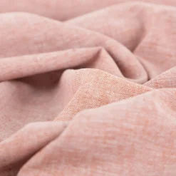 Leinen-Baumwollstoff Chambray uni meliert ziegelrot 1,38m Breite