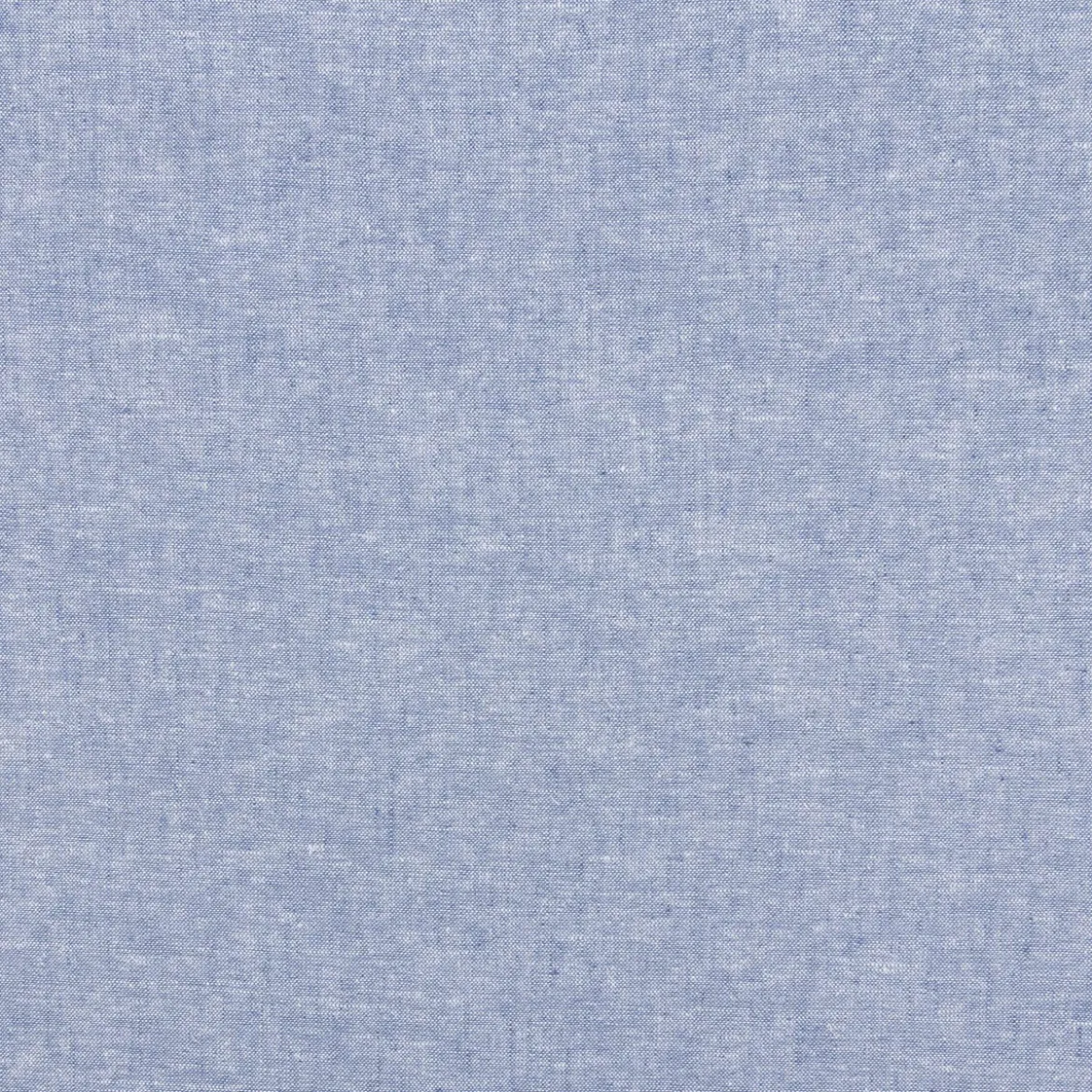 Leinen-Baumwollstoff Chambray uni meliert blau 1,38m Breite