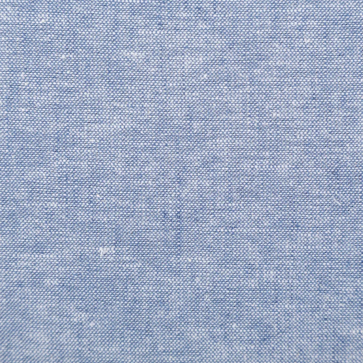 Leinen-Baumwollstoff Chambray uni meliert blau 1,38m Breite