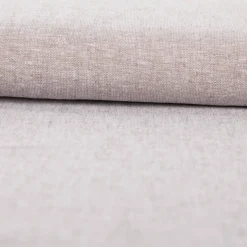 Leinen-Baumwollstoff Chambray uni meliert braun 1,38m Breite