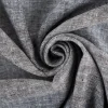 Leinen-Baumwollstoff Chambray uni meliert schwarz 1,38m Breite