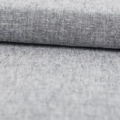 Leinen-Baumwollstoff Chambray uni meliert schwarz 1,38m Breite
