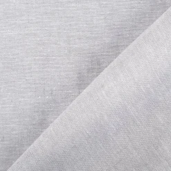Leinen-Baumwollstoff Chambray uni meliert hellgrau 1,38m Breite
