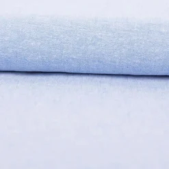 Leinen-Baumwollstoff Chambray uni meliert hellblau 1,38m Breite