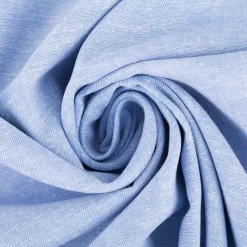 Leinen-Baumwollstoff Chambray uni meliert hellblau 1,38m Breite