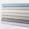 Leinen-Baumwollstoff Chambray Fischgrät meliert blau 1,38m Breite