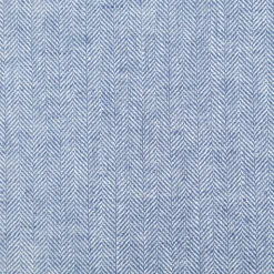 Leinen-Baumwollstoff Chambray Fischgrät meliert blau 1,38m Breite