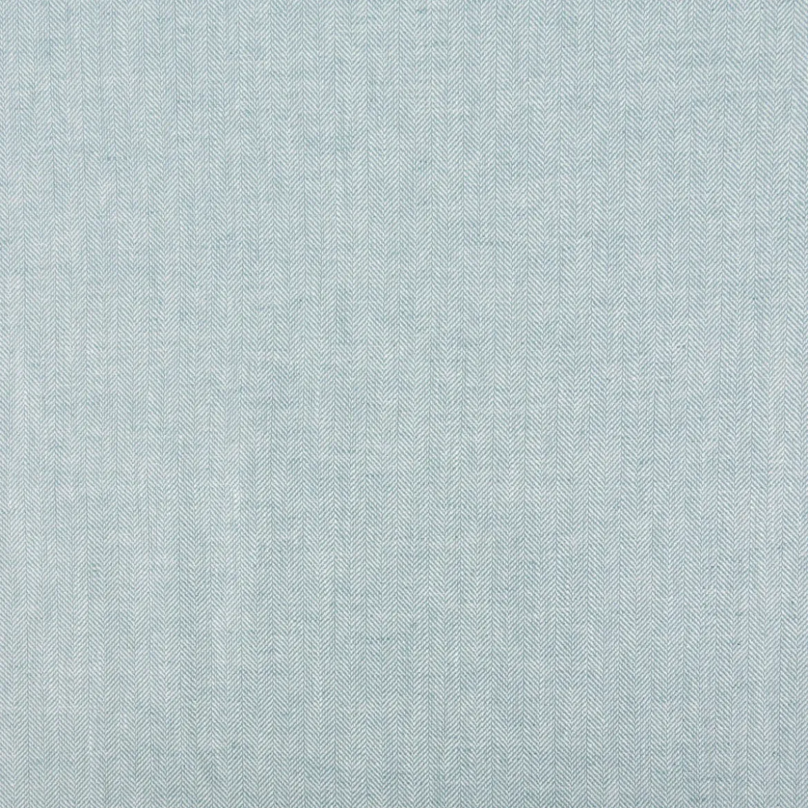 Leinen-Baumwollstoff Chambray Fischgrät meliert mint 1,38m Breite