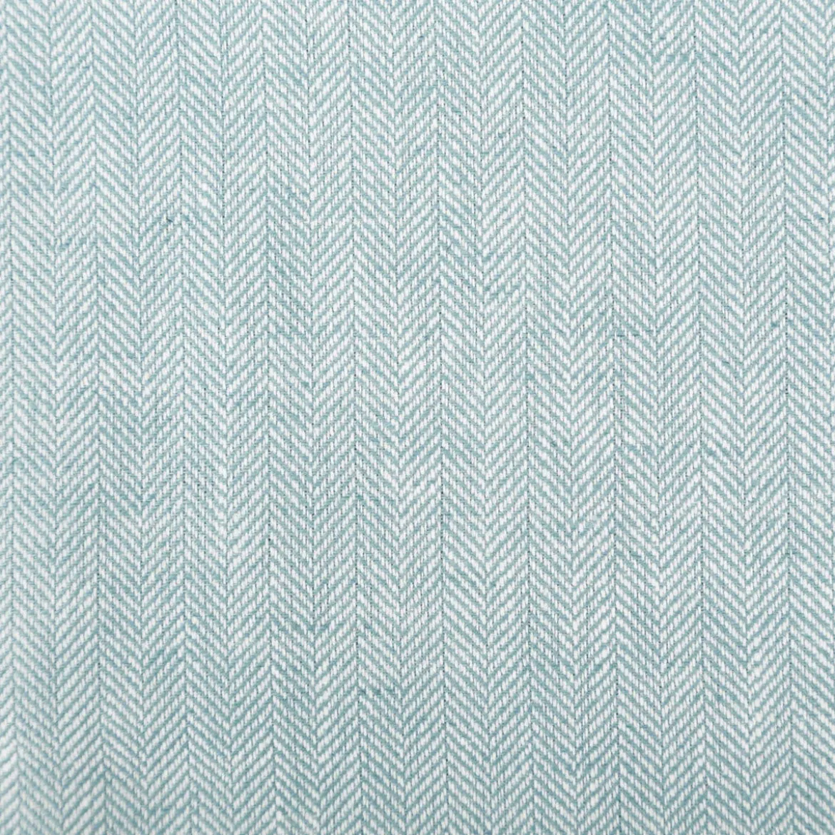 Leinen-Baumwollstoff Chambray Fischgrät meliert mint 1,38m Breite