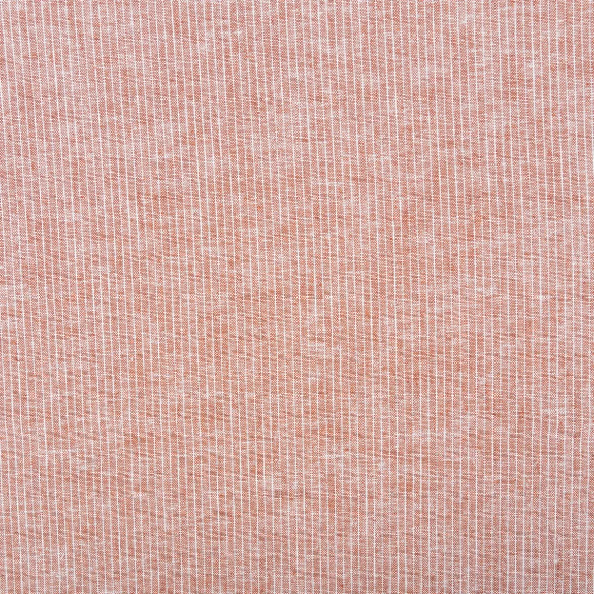 Leinen-Baumwollstoff Chambray Nadelstreifen meliert ziegelrot 1,38m Breite