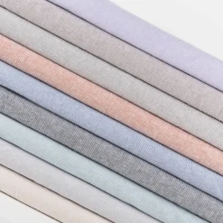 Leinen-Baumwollstoff Chambray Nadelstreifen meliert mint 1,38m Breite