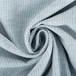 Leinen-Baumwollstoff Chambray Nadelstreifen meliert mint 1,38m Breite