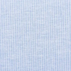 Leinen-Baumwollstoff Chambray Nadelstreifen meliert hellblau 1,38m Breite