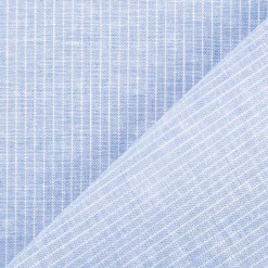 Leinen-Baumwollstoff Chambray Nadelstreifen meliert hellblau 1,38m Breite