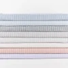 Leinen-Baumwollstoff Chambray Streifen meliert khaki-grün 1,38m Breite